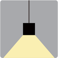 Icon for 吊灯-只下照